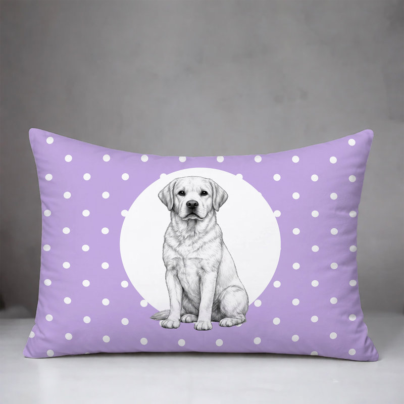 Oreiller réversible intérieur / extérieur Labrador Retriever, 25 x 18, Lavande