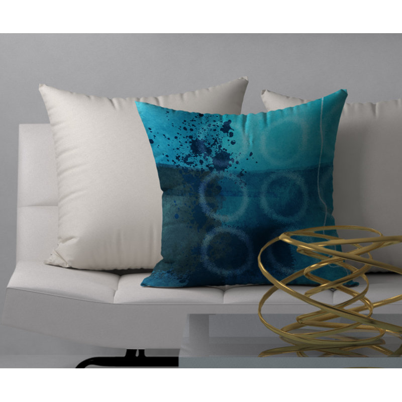 Abstract Reversible Throw Pillow, 18"x18"