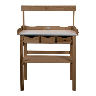 Potting Table with Rack Brown Fsc 100%