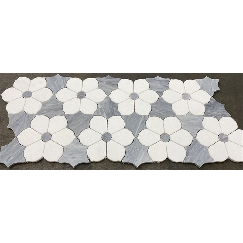 Thassos White Marble 11 in. x 10 in. Polished Marble Tile