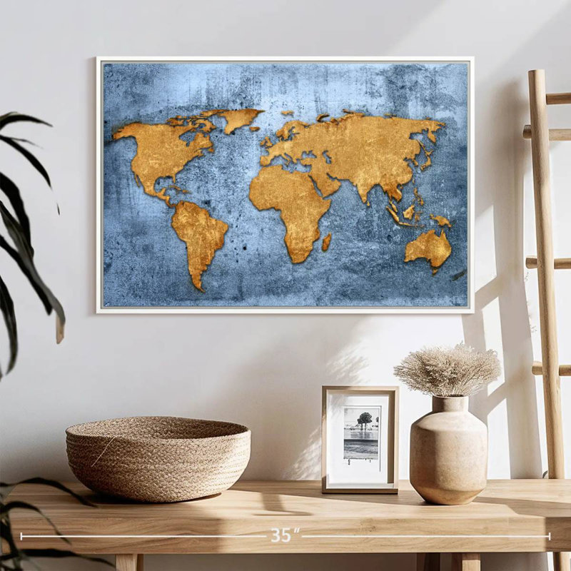 Azure World Luro, Cadre flottant blanc, 25 po x 17 po