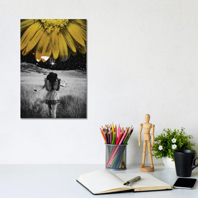Yellow 1 Piece Wrapped Canvas Wall Art