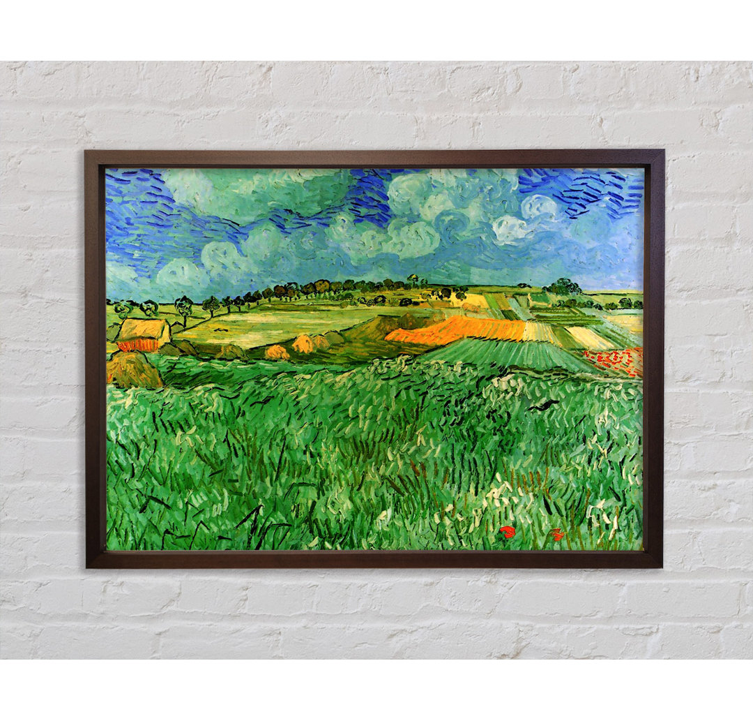 Plain Near Auvers von Vincent Van Gogh - Einzelbildrahmen Kunstdrucke auf Leinwand