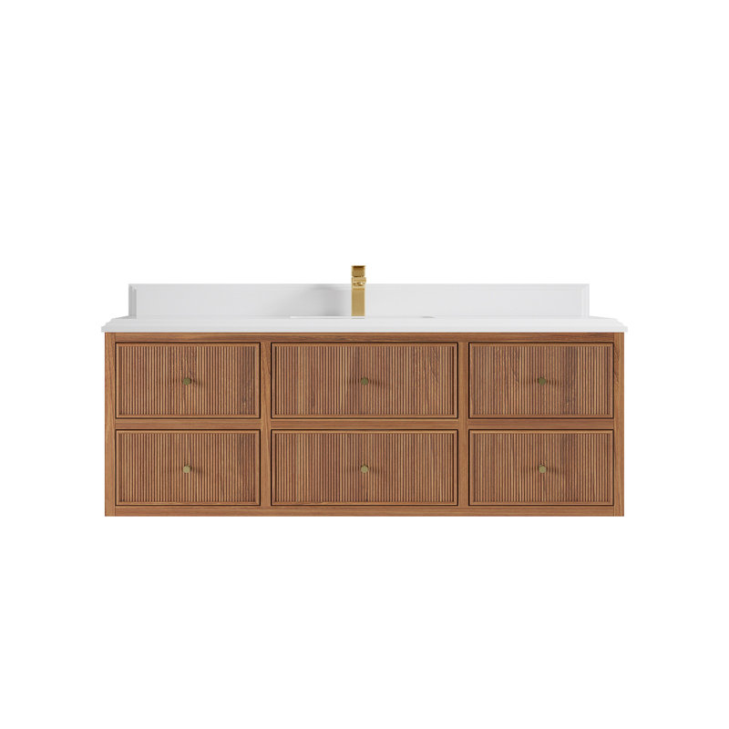 60'' Single Bathroom Vanity with Quartz Top