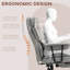 Chaise de bureau, couleur grise. Capacité de 400 lb. Soutien lombaire et repose-pieds. Fonction d'inclinaison pivotante à 360 °. Fauteuil ergonomique réglable Big Tall By, 400 lb, gris, repos, microfibre, support, inclinable,