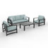 Reva 5 Person Seating Set With Sunbrella® Cushions