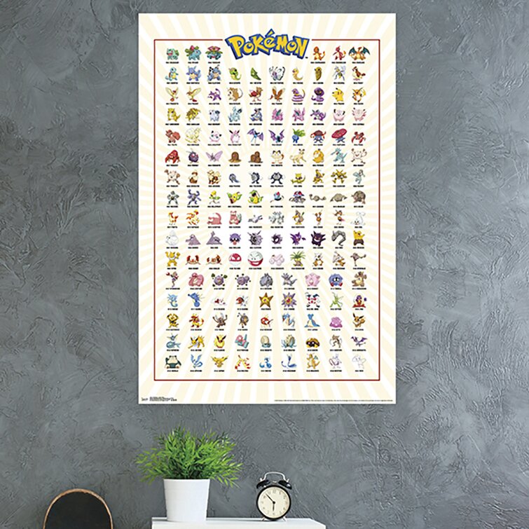 Framed Pokemon Kanto 151 Poster