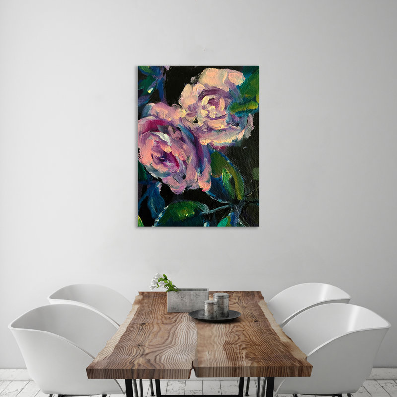 «Spring Roses», toile tendue par Boho Studio, H 40 po x l 30 po x P 1,5 po