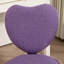 Chaise de bureau mauve avec dossier en forme de cœur, hauteur réglable, roulettes pivotantes à 360 degrés, lin respirant et mousse douce, pour un espace confortable