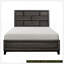 Mobilier de chambre à coucher contemporain de style moderne avec ligne grise et grand lit 1pc