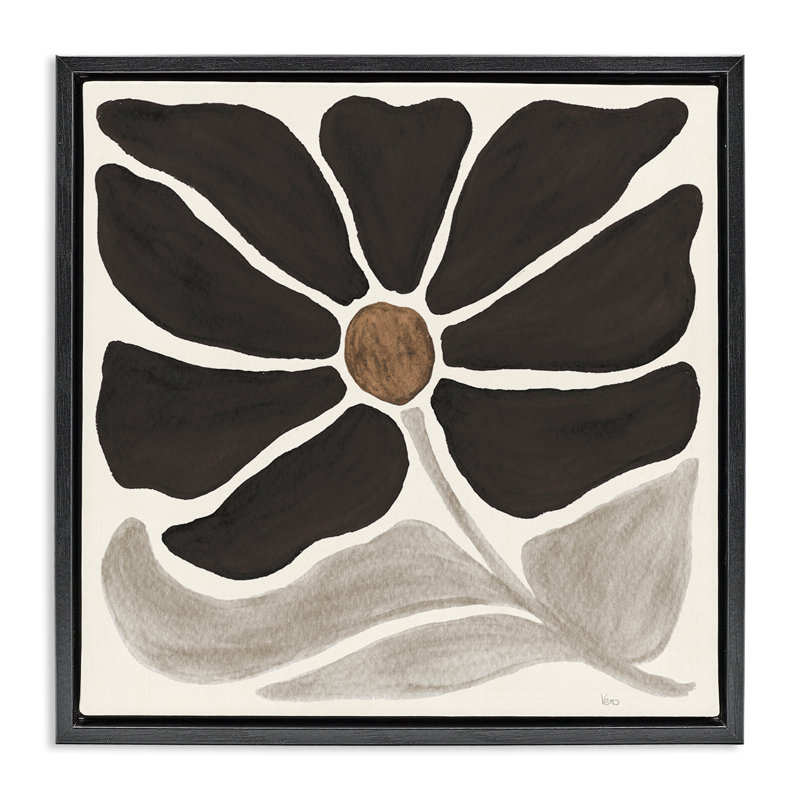 Art mural moderne sur toile flottante encadrée par Neuonique, Cadre flottant noir de jais, H 25 po x l 25 po