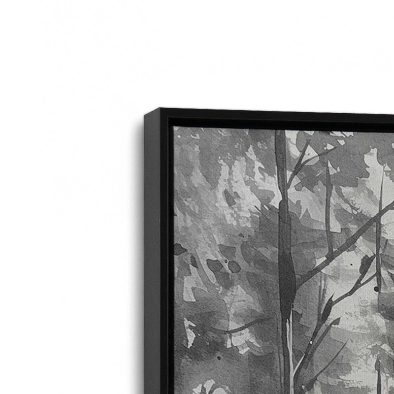 «Forest Enclave», impression sur toile dans un cadre noir, 18 po x 12 po, Cadre noir satiné
