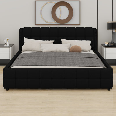 Lit plateforme tapissier Contemporary
