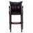Ritz Mid-Century Modern Vegan Leather Upholstered Beech Wood Bar Stool in Black-50251494-42460885
