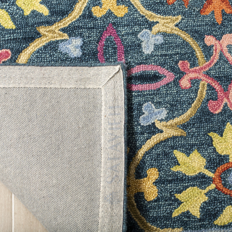 Tapis oriental en laine crocheté à la main Talmo, Tapis de couloir 2 pi 3 po x 8 pi