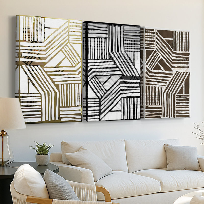 Imprimé sur toile tendue sur mesure - 3 pièces, H 12 po x l 24 po