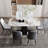 Sindia Rectangular Modern Dining Set, Faux Marble Dining Table And Chair Set for 4-6-645394713-619532831-645394717