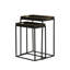 Alainnah Metal Nesting Table for Living Room Furniture, Plastic Nest of End Table, Side Tables with Glass Top