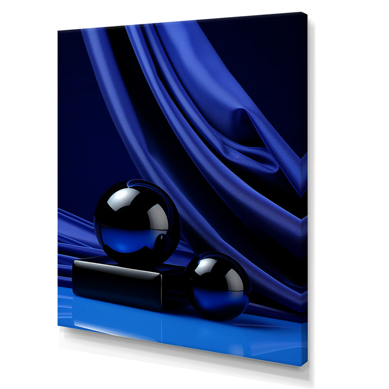 Sapphire Serenade Abstract Collages 1 - Abstract Collages, art mural, Toile tendue, H 44 po x l 34 po x P 1,5 po