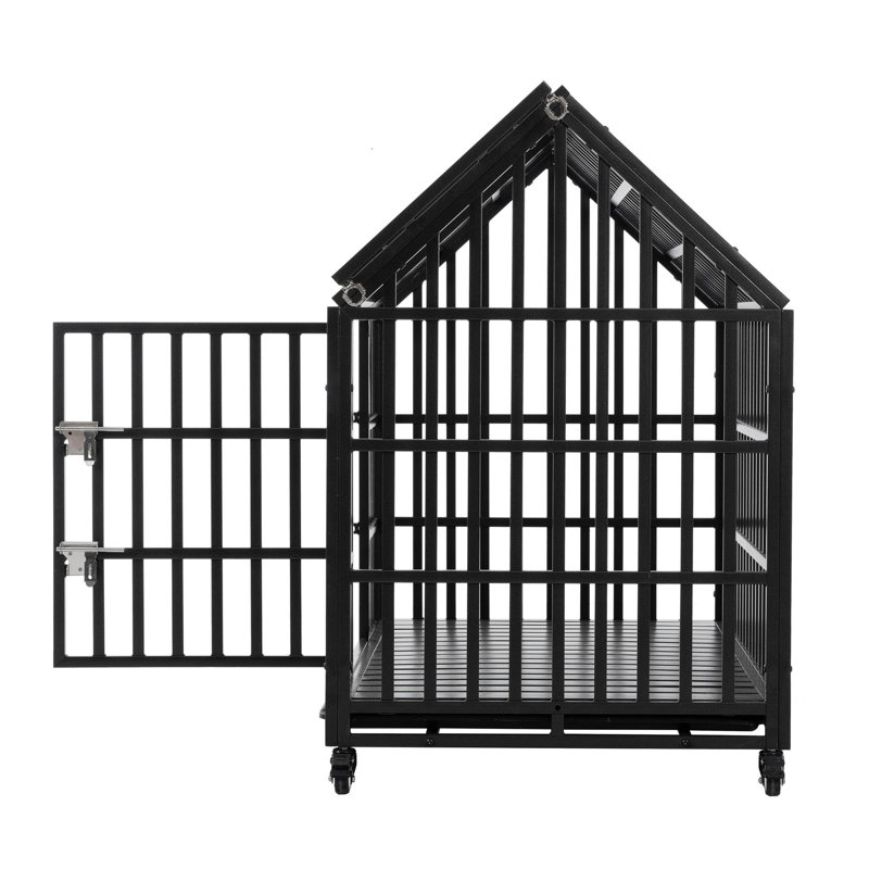 Grande cage pour chien avec roulettes verrouillables