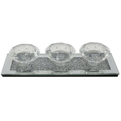 Glass Tabletop Tealight Holder