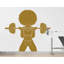 «Girl in Gym», autocollant mural, pouvoir, remise en forme, femmes, squat, décoration, entraînement, vinyle, autocollants muraux, chambre à coucher, 265DRE-1411712640-1411712651