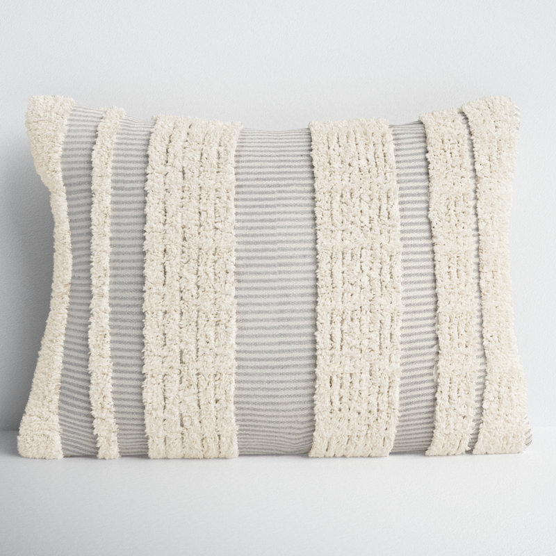 Horace Poly Filled Throw Pillow, Gray
