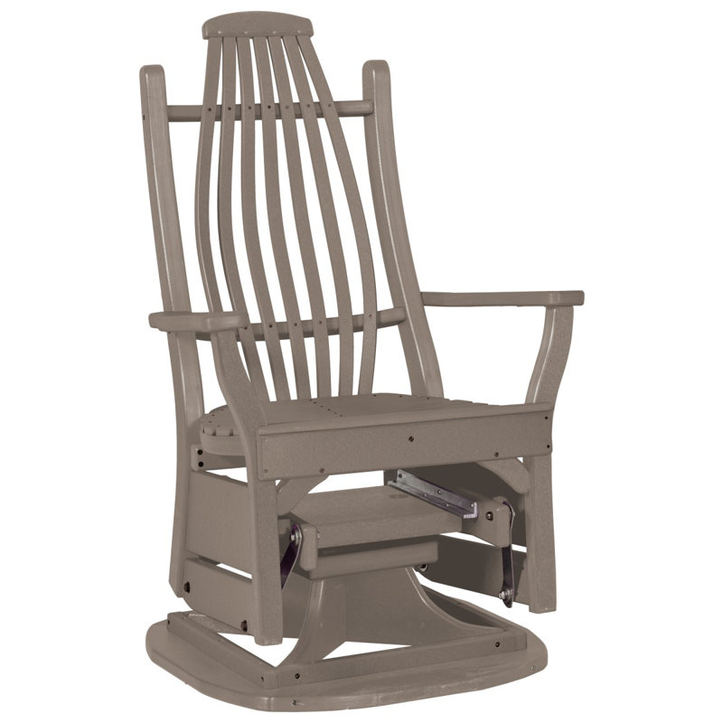 Fauteuil coulissant en bois cintré, Gris clair