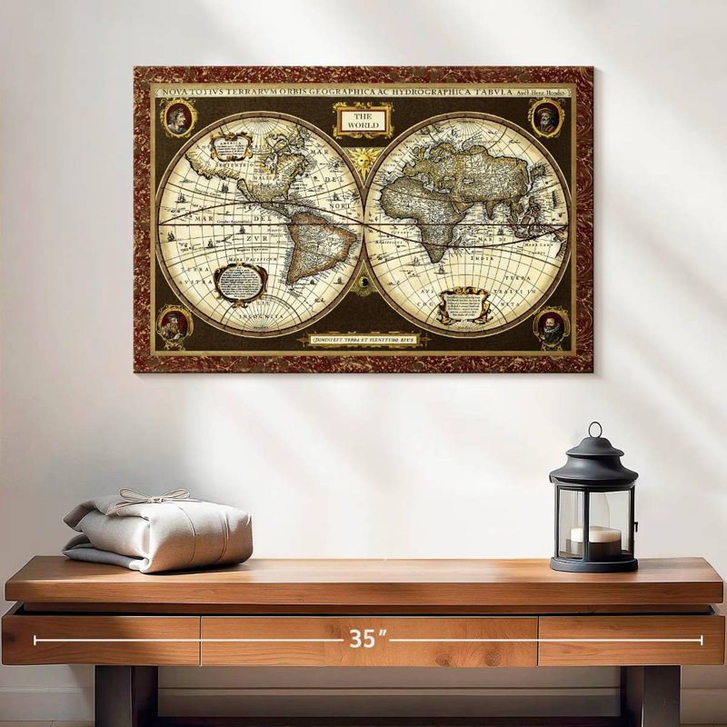 Carte du monde Aliaz, H 16 po x l 24 po