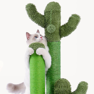 Road Cactus Cat Tree Scratching Post Climbing Scratcher Tower Furniture Toy