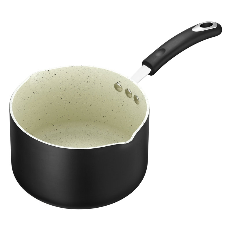 Casserole antiadhésive de 5,3 pte avec couvercle Ozeri Stone Earth All-In-One APEO & PFOA, 3,0 L (3,2 pintes), Noir