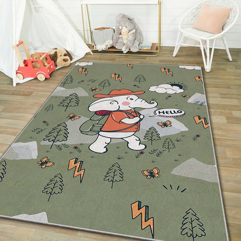 Tapis luxueux, 100% polyester, 70,9 po x 110,2 po | Éponge stratifiée anti-dérapante 740 g / m² pour le confort | Antibactérien, facile à nettoyer, lavable à la machine | Parfait pour le salon et la chambre à coucher