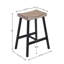 Tabouret de bar en bois massif sans dossier, tabouret de selle avec repose-pieds d'une hauteur de 26 po-612041687-611840983
