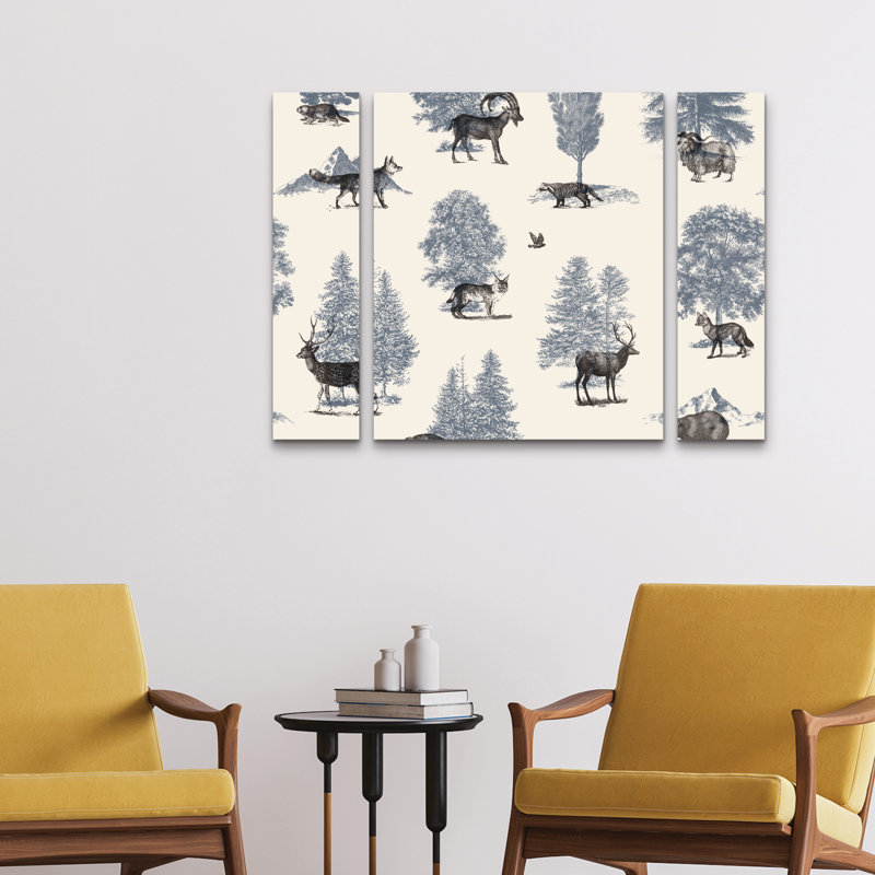 Ensemble de 3 panneaux muraux sur toile - «Where It's Belong» par Florent Bodart pour décoration de salon, de chambre à coucher ou de bureau 