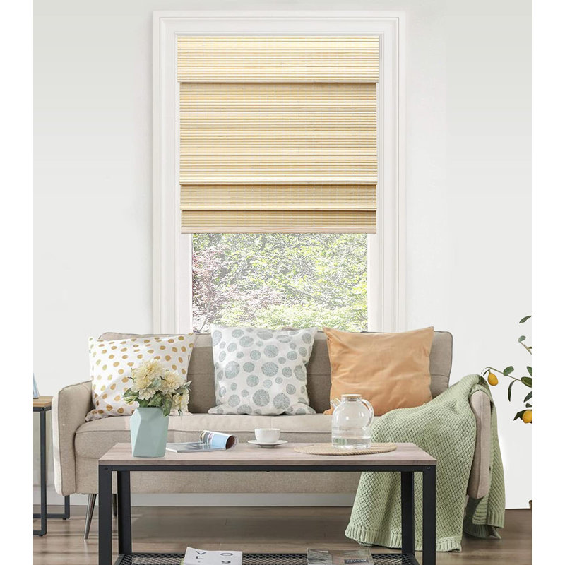Light Filtering Bamboo Roman Shade, 29"W x 60"L