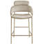 Tabouret de comptoir en velours beige Yara-75000053