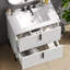 Élégant meuble-lavabo en MDF blanc avec lavabo en céramique pour un glamour moderne