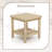 Millwood Pines 1 Pcs 2-tier Outdoor Side Table, Teak Wood End Table With Storage Shelf Natural