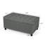 Linen Blend Upholstered Storage Bench-452175371