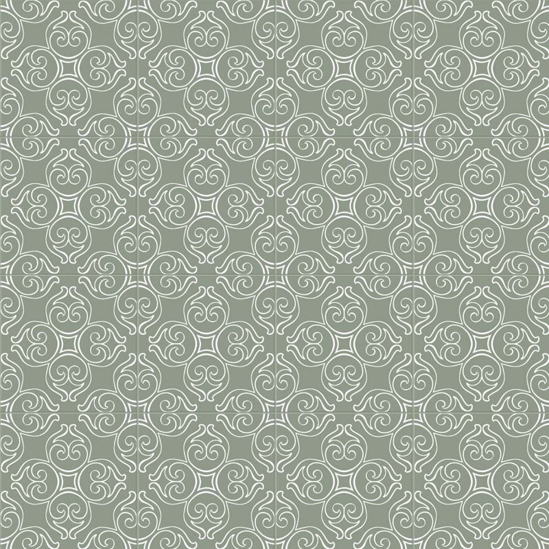 Carrelage en porcelaine Helix 8X8, Vert