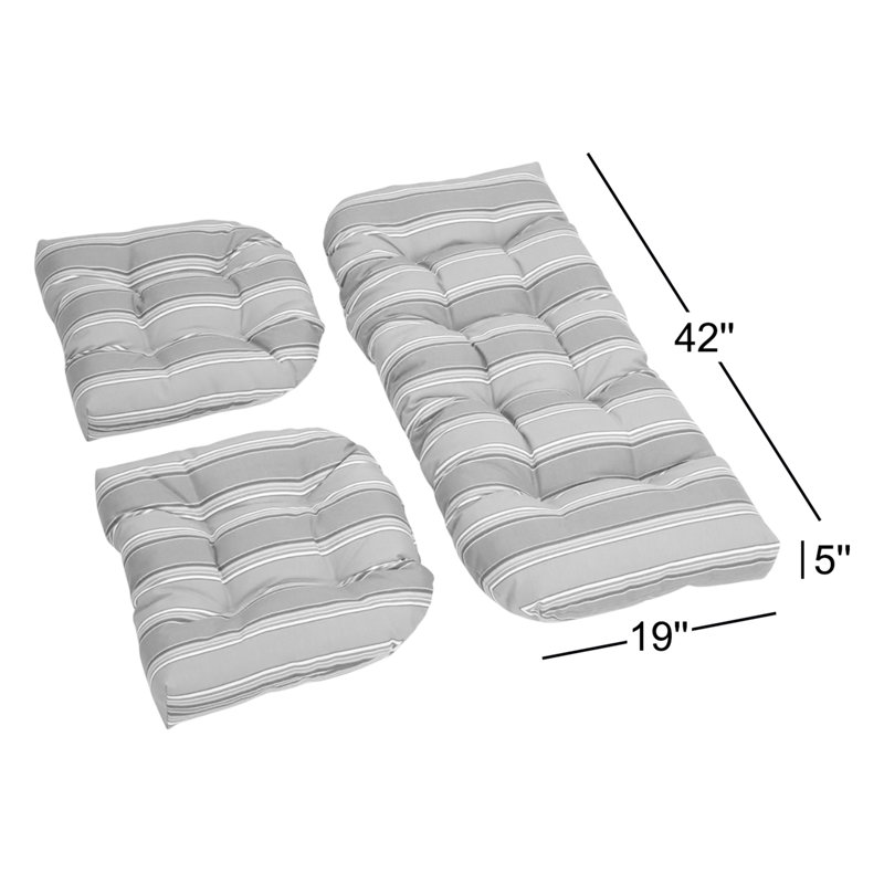 Outdoor 5'' Seating Group Seat Cushion, Caribbean