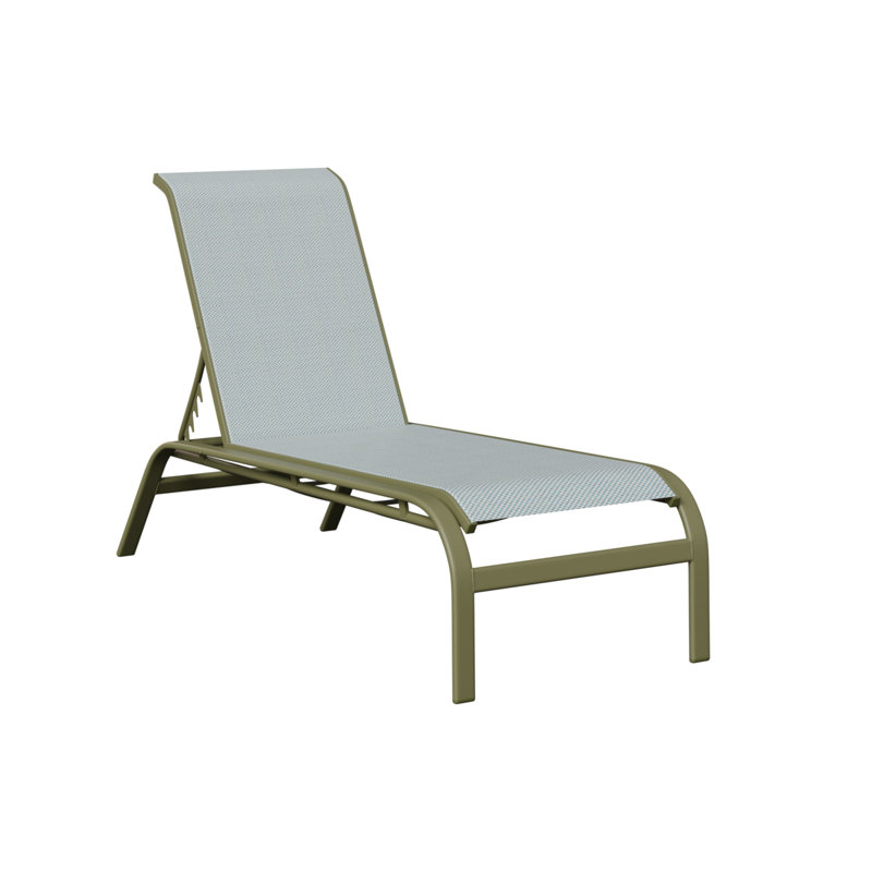 Chaise longue sans accoudoirs Berlin Gardens Murphy, Bleu ciel, Vert sauge