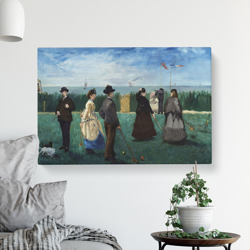 Croquet at Boulogne by Edouard Manet - Wrapped Canvas, 50cm H x 76cm W x 3cm D