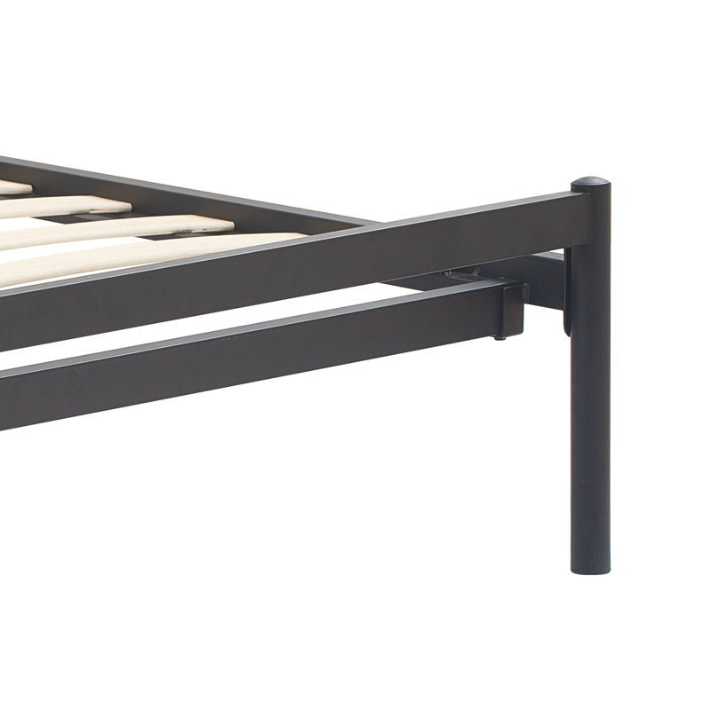 Stella Black Metal King Bed Frame with Slats