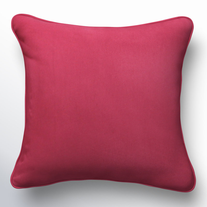 Ansonia Sunbrella® Outdoor Throw Pillow, 20" x 20", Canvas Hot Pink