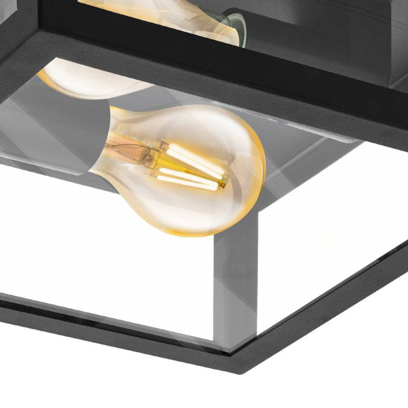 Luciano 2 - Bulb Outdoor Flush Mount, Black