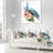 Hibiscus Flowers and Blue Peacock - Floral Printed Pillow-29457173-29457170