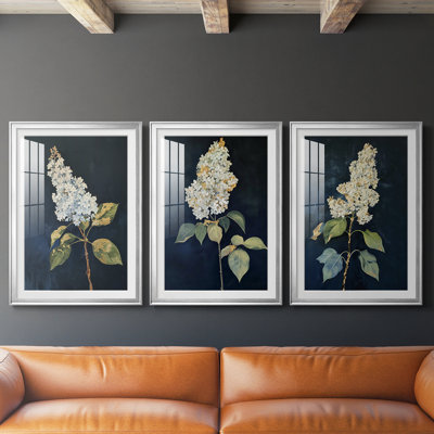 FLORAL Series CLxxv - impression encadrée sur mesure de qualité supérieure - 3 pièces