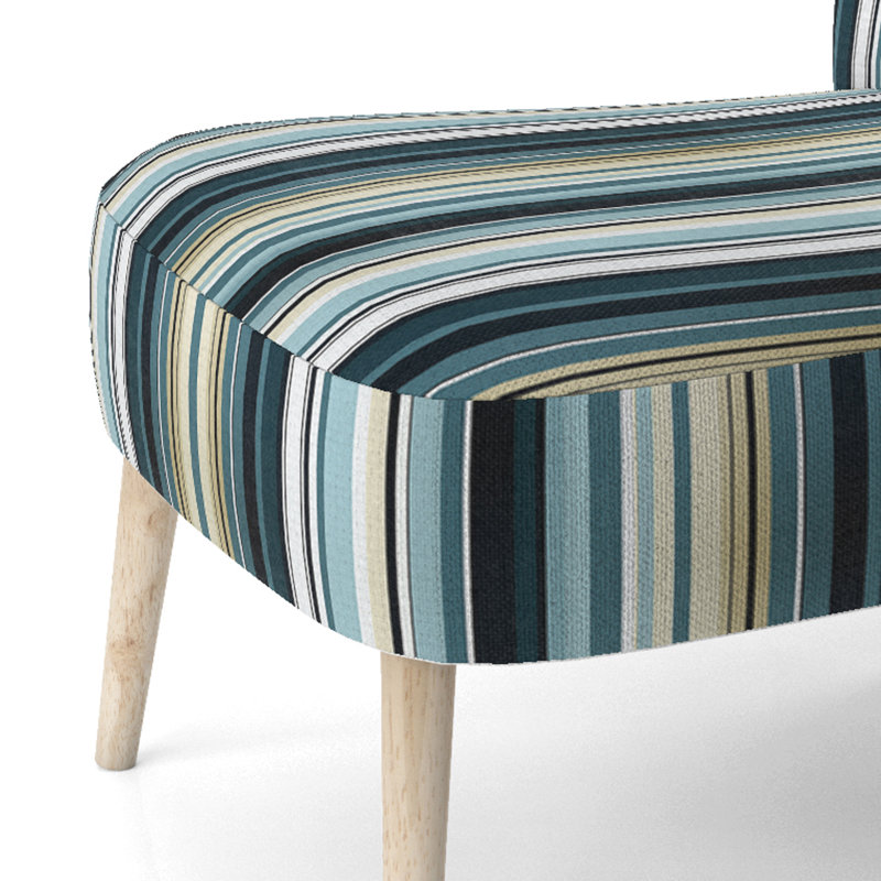 Classic Classic Elegance Striped Motif - Chaise d'appoint rembourrée moderne