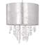 30cm H Cotton Drum Pendant Shade ( Uno ) in Silver